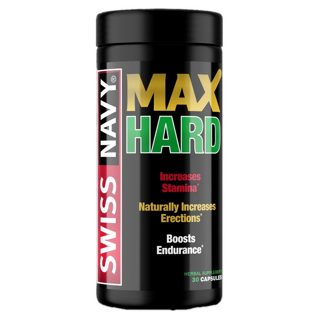 Swiss Navy Max Hard 30 Caps Male Performance Supplement for Stamina + Blood Flow