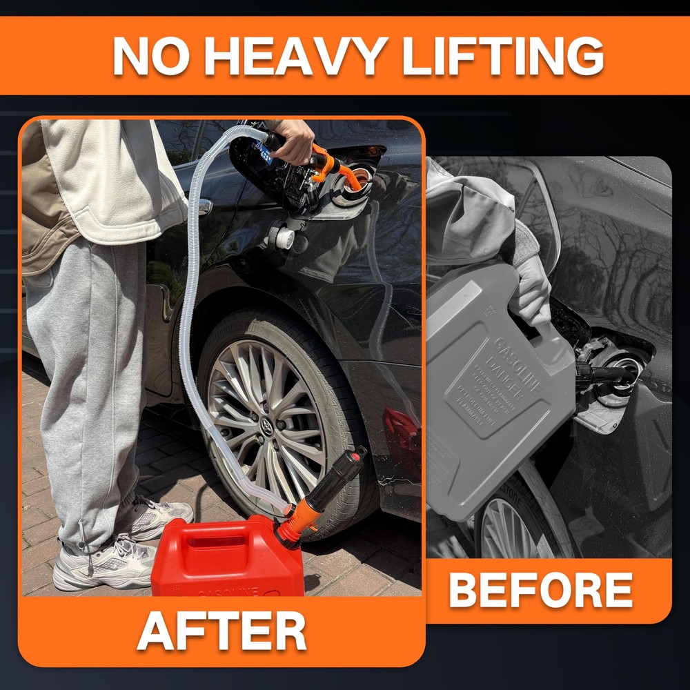 Portable Battery Powered Gas Transfer Pump, Operated Liquid...
