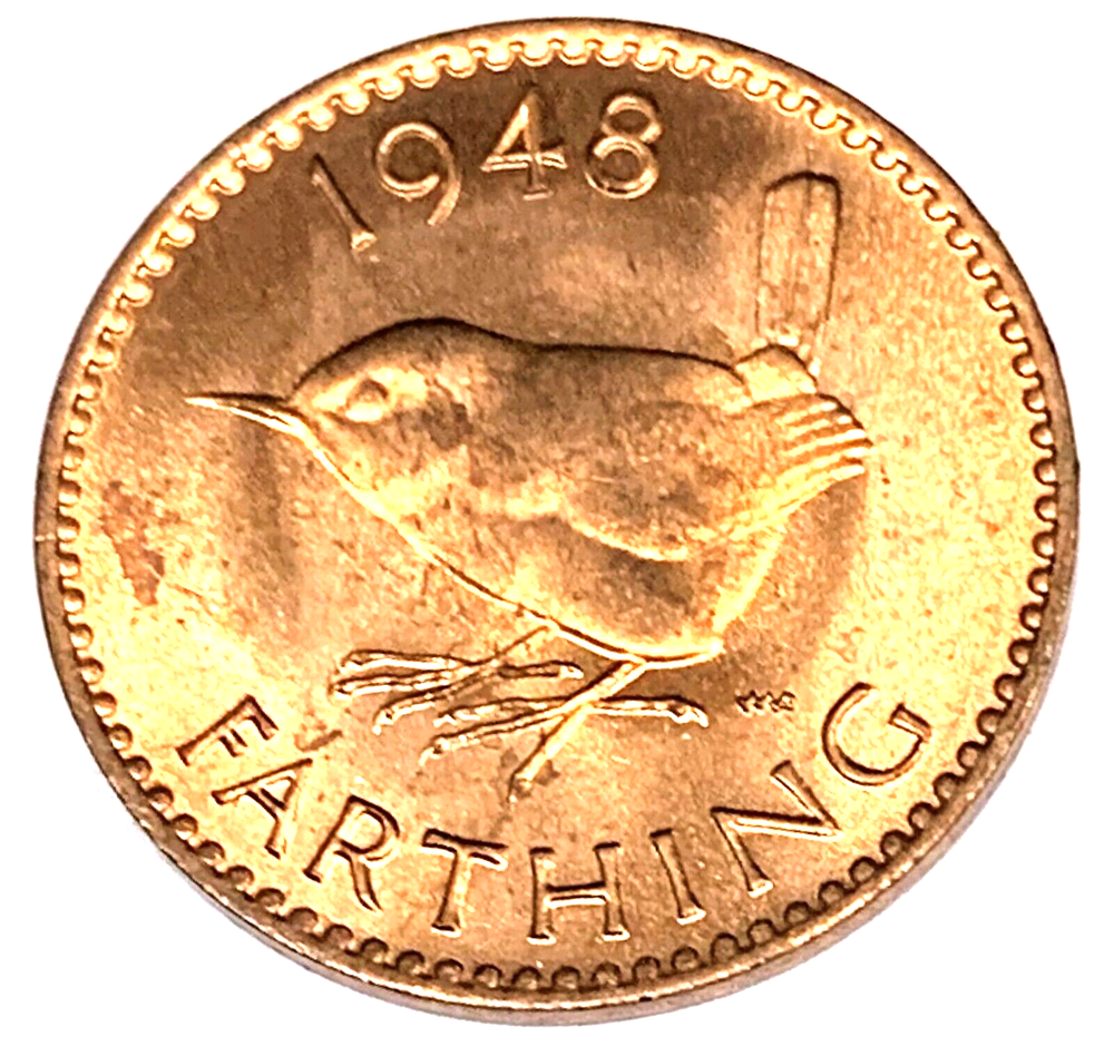 # C5484 GREAT BRITAIN COIN, FARTHING 1948 Unc.