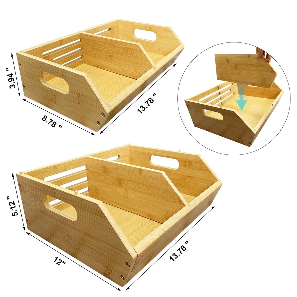 2-Pack Stackable Vegetable Storage Bins, Kitchen and Pantry Organiz... Fast Ship