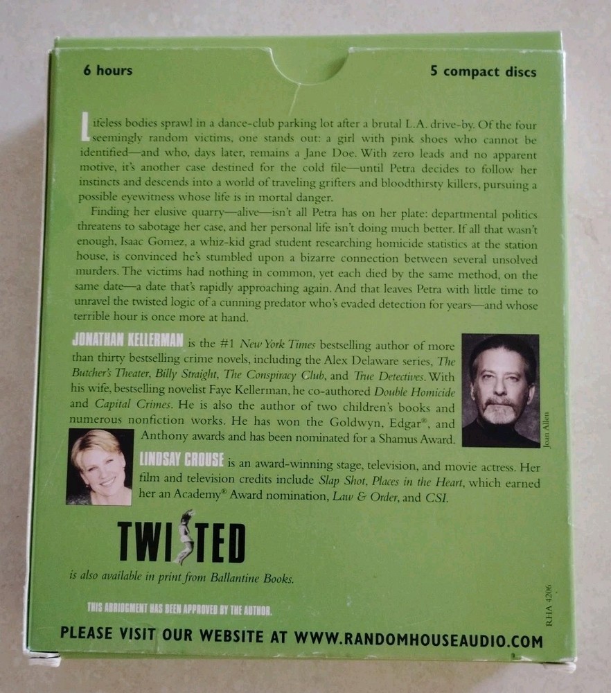 Twisted by Jonathan Kellerman CD Audiobook