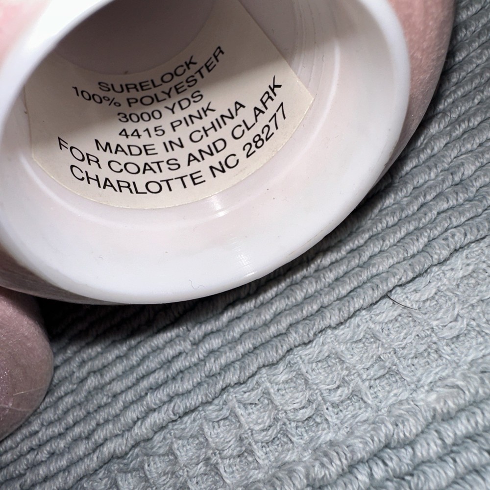 Coats Surelock 6 Spools 4415 Pink Polyester Thread, Multi-purpose, 3000 Yds