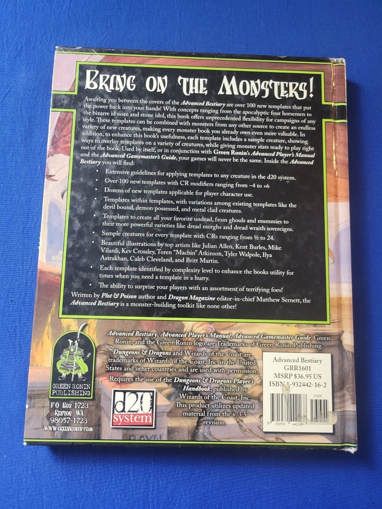 Advanced Bestiary - Green Ronin