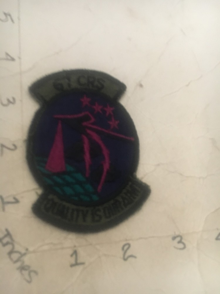 USAF 67th CRS Squadron subdued patch 7/6/25