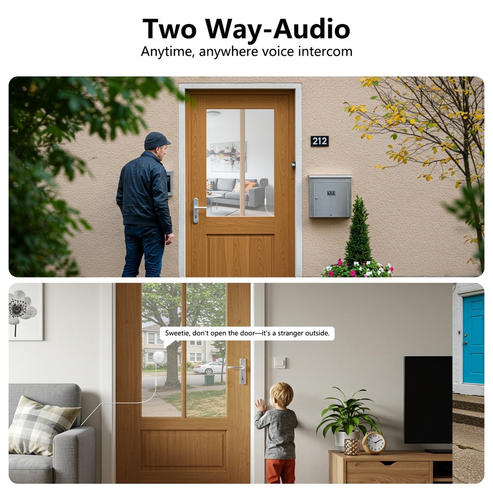 Wansview 3MP Window Camera Security Camera WIFI Color Night Vision Ai Detection