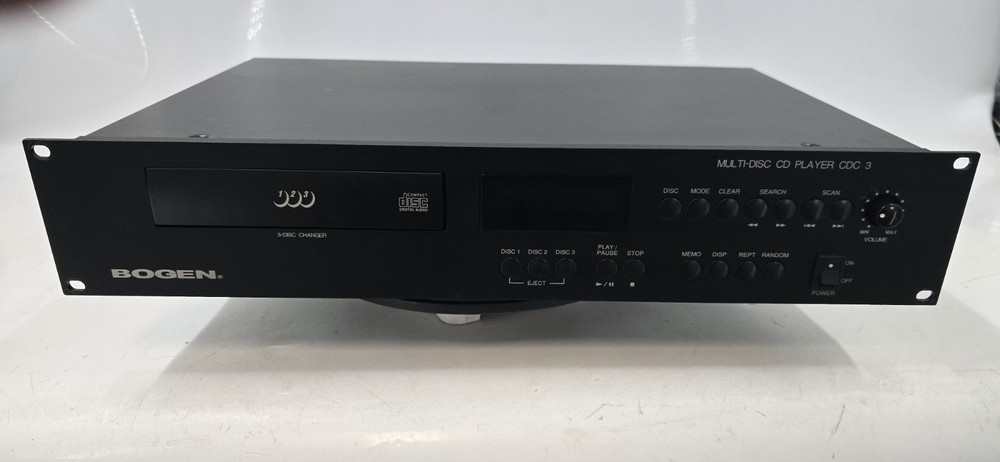 Bogen CDC 3 Three Disc Compact Disc Rack Mount CD Player - TESTED - EB-18809