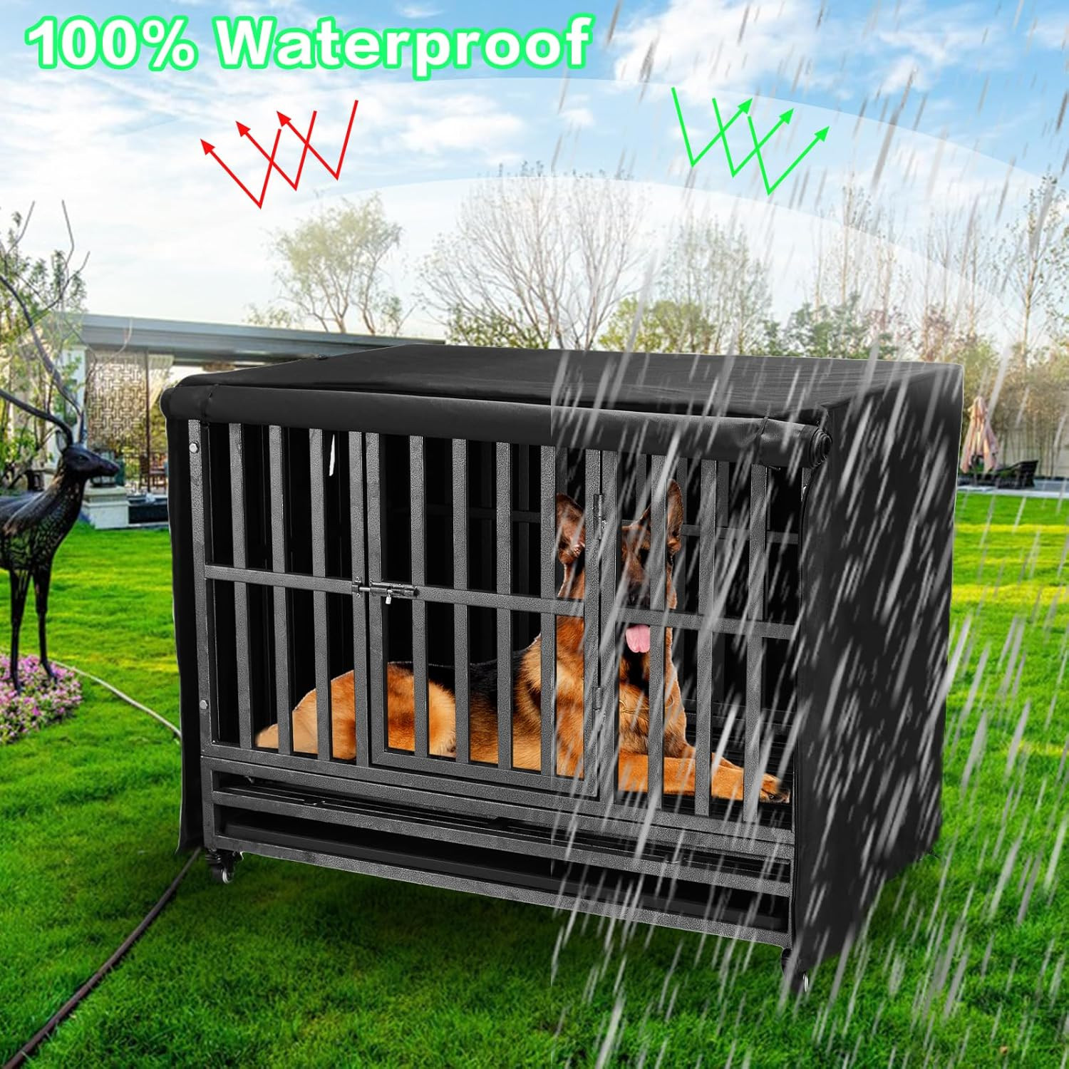 48 Inch Heavy Duty Dog Crate Fit 48 Inch Crate(48.82L X 31.89W X 34.25H Inch.)