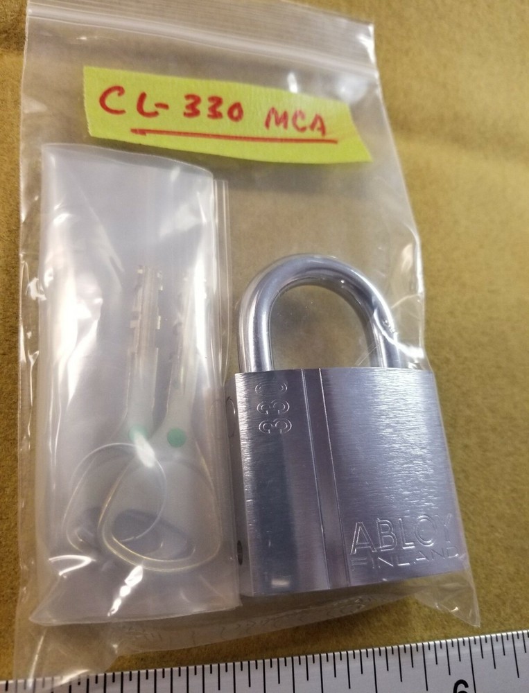 Abloy PL330 Pl 330 model padlock with 2 working keys - New