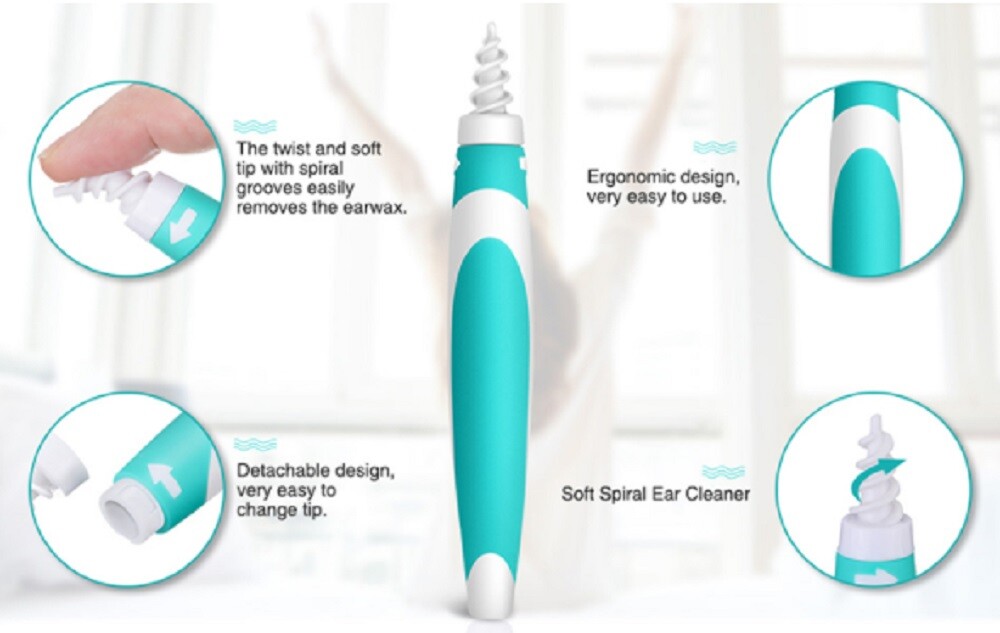 Ear Wax Removal Tool Cleaning Ear Wax Cleaner Q-Grips Ear Wax Remover 16 Tips US
