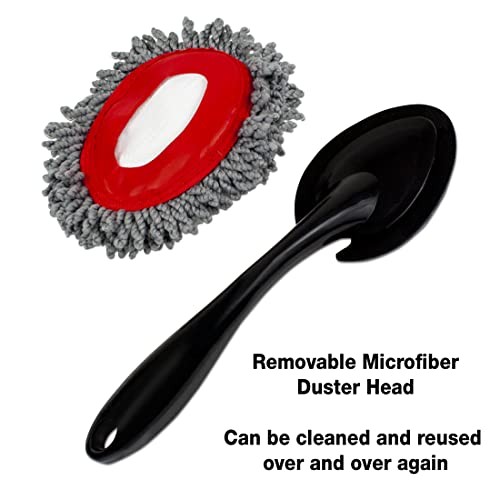 Detailer’s Preference Mini Microfiber Duster Brush with Spade Head, 12.5" Car