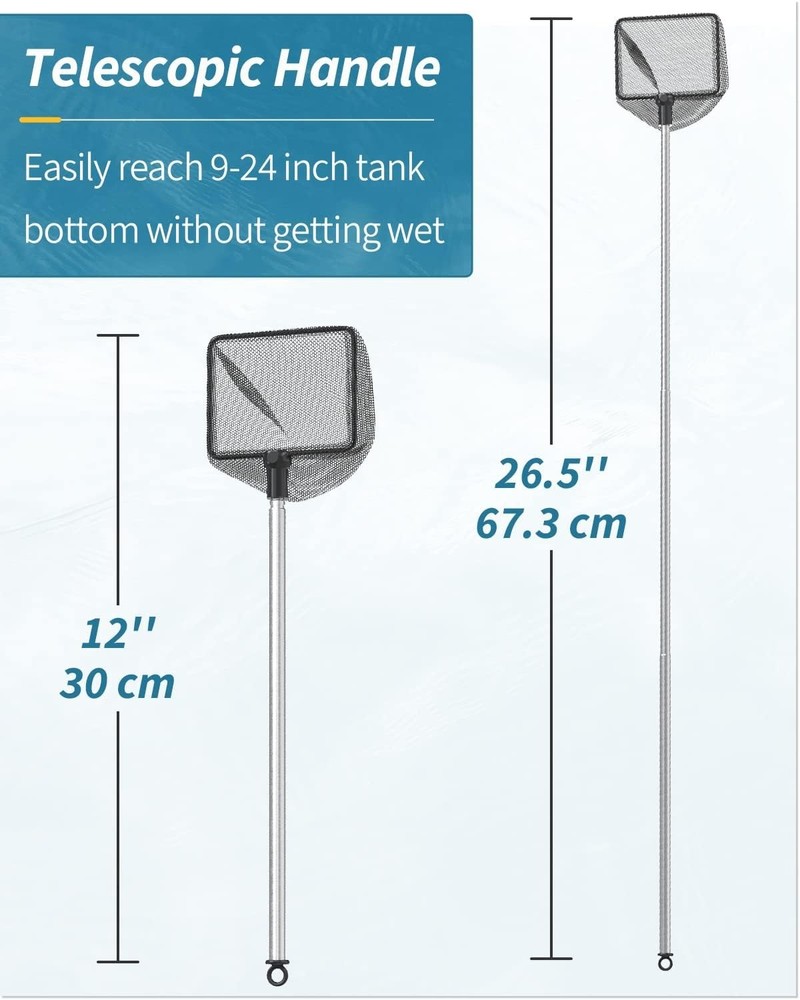 Multi-Purpose Telescopic Fish Net - Safe for Betta, Shrimp & Small Aquatic Life
