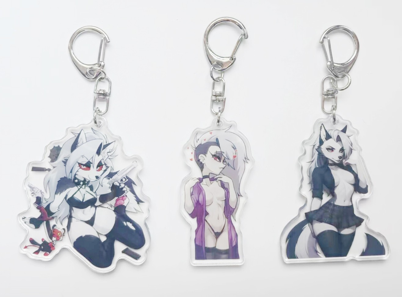 Loona Helluva Boss Acrylic Keychains Charms Set of 3 New