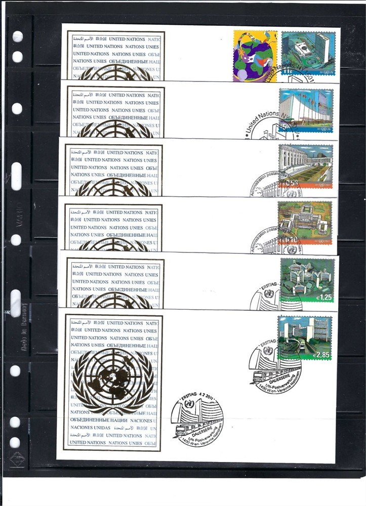 2011 Definitive FDC's - All 3 Offices - UNPA Cachet - (812)