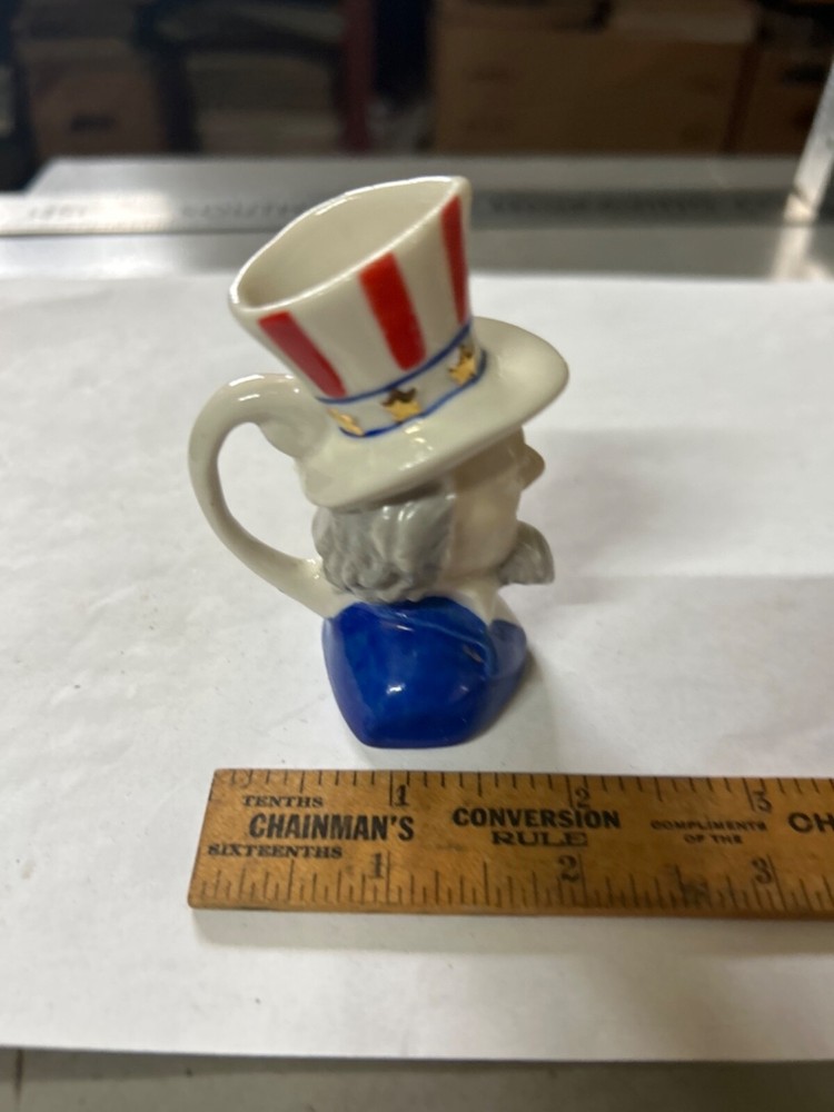 Vintage Uncle Same Head Vase Pitcher Weisley China