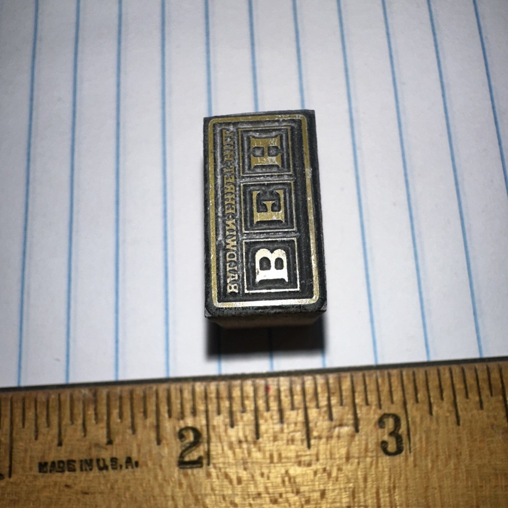 Printing Block ( BALDWIN. EHRET. HILL ) BEH