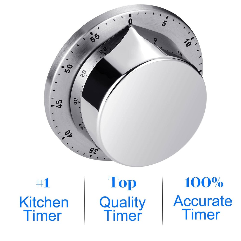 Kitchen Timer, Chef Cooking Timer Clock with Loud Alarm, No Batteries Require...