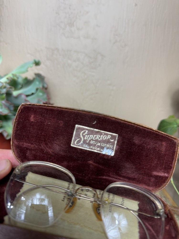 Vintage Wire Bifocals with Case