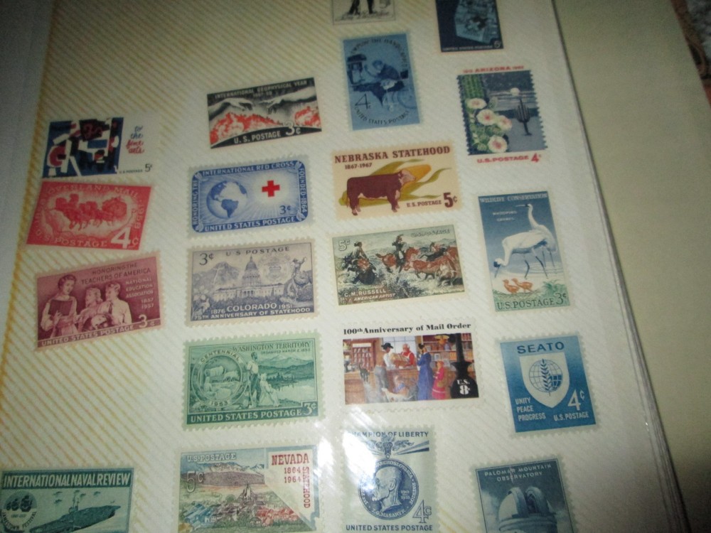 Stamp Collection VTG Stamps. 15 Binder Pages