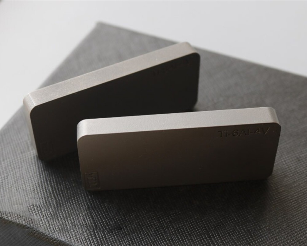 1PC TC4 Titanium Alloy Block Rectangular Titanium Paperweight Decorate Gift