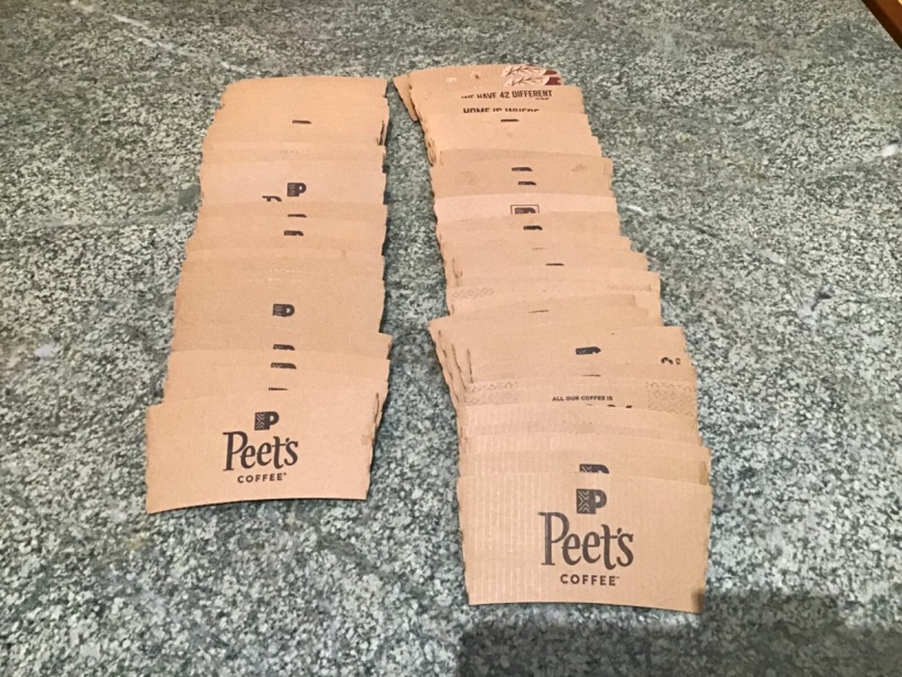 20 Java Jacket Peet’s Starbucks Hot Cup Coffee Sleeves Cup Jackets Koozies MORE