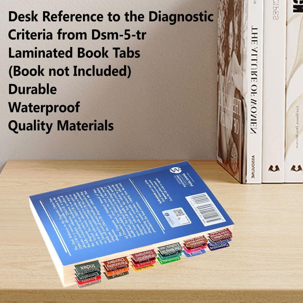 Index Tabs for DSM-5-TR Desk Reference - 28 Color-Coded Laminated Tabs