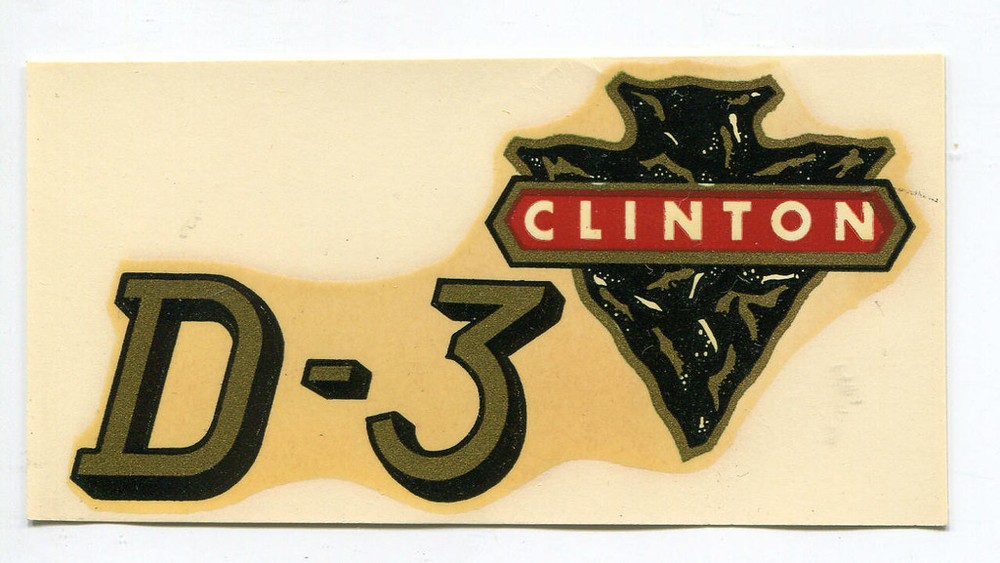 Clinton Engine Chainsaw D-3 Decal NOS