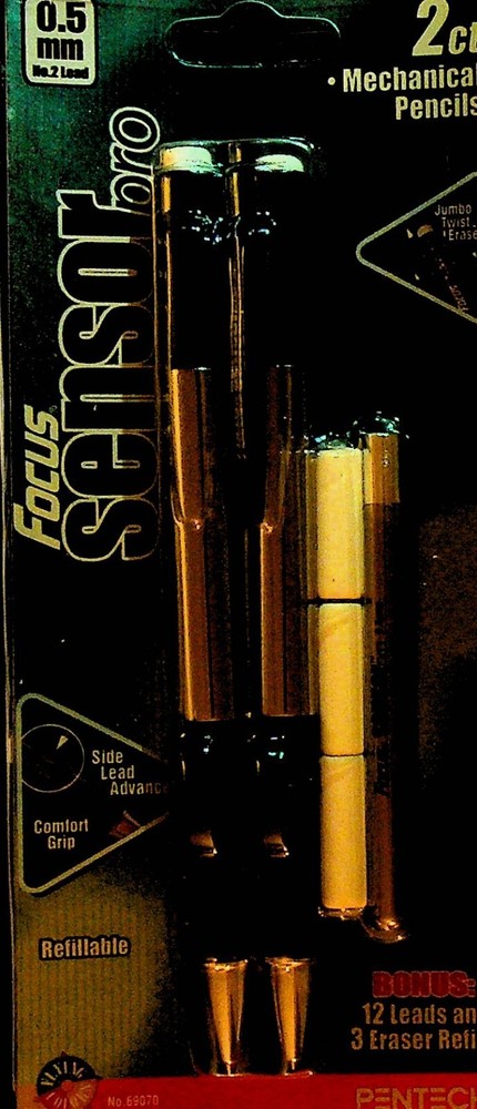 Pentech Focus Sensor Pro Mechanical Pencil Unopened Pack of 2 2002