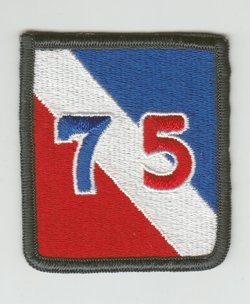 Army Patch: 75th Training Division - merrowed edge