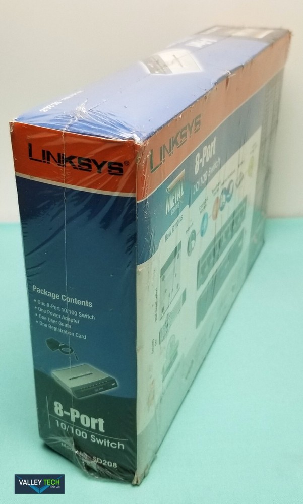 Linksys SD208 10 100 Switch 8 Port Switch for Rackmount or Desktop NEW