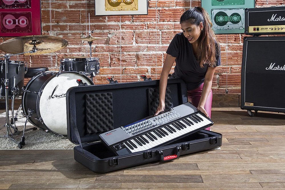 Gator Molded Flight Case for 61-Note Keyboards with TSA Approved Locking Latches