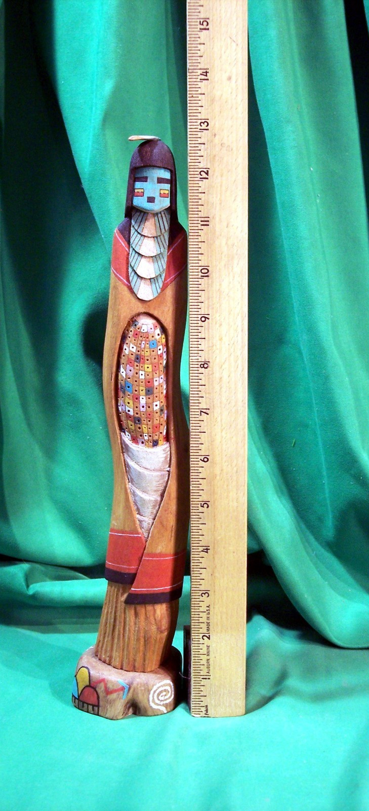 Hopi Kachina Doll - Hano Mana Kachina Sculpture by Martin Dallas - Lovely!