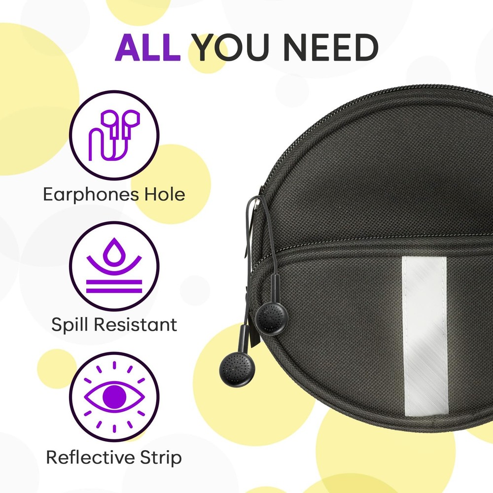 KLIM Portable CD Player Case, Waterproof Black Case