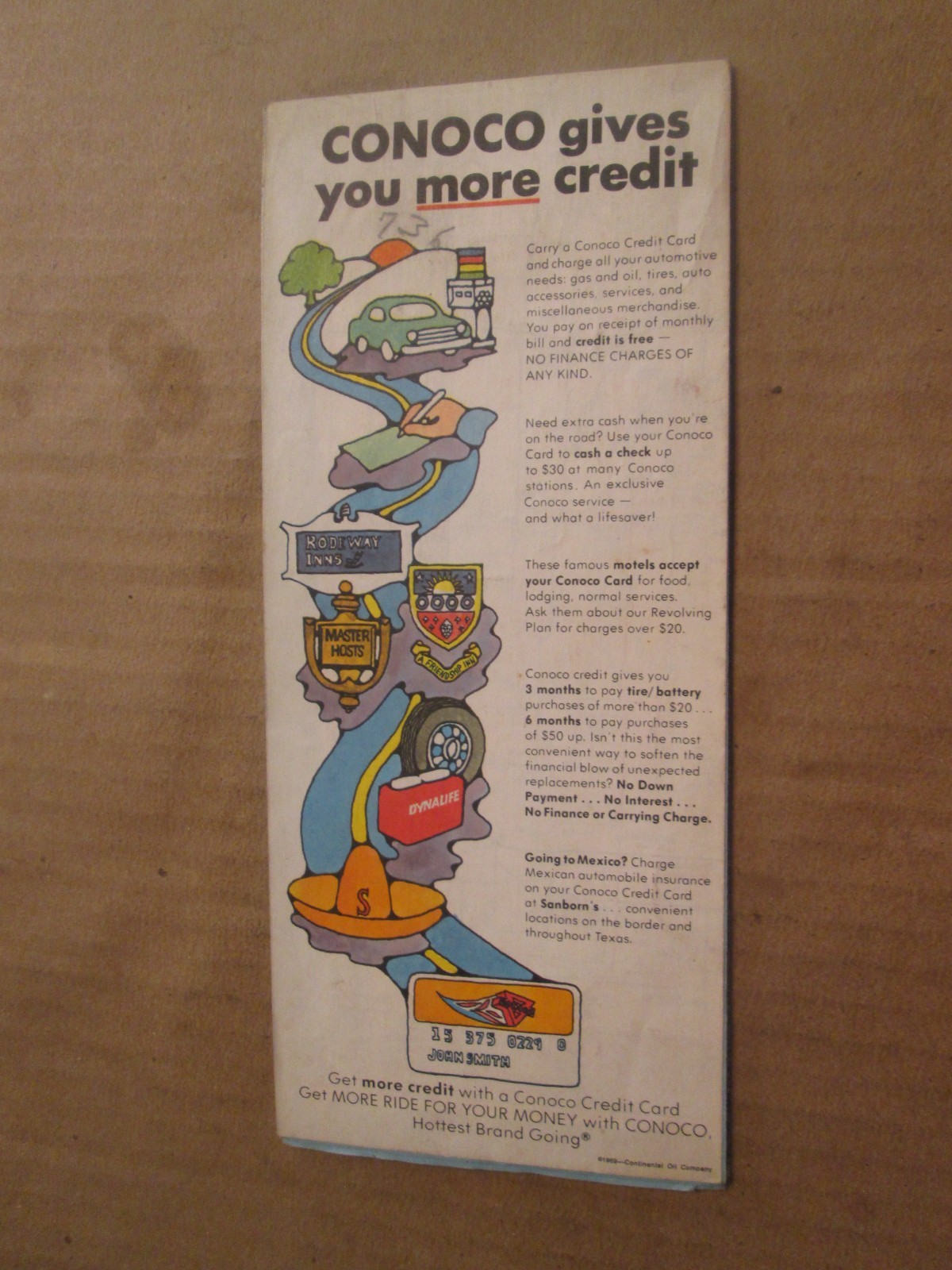 Conoco Highway Road Map of Colorado 1970