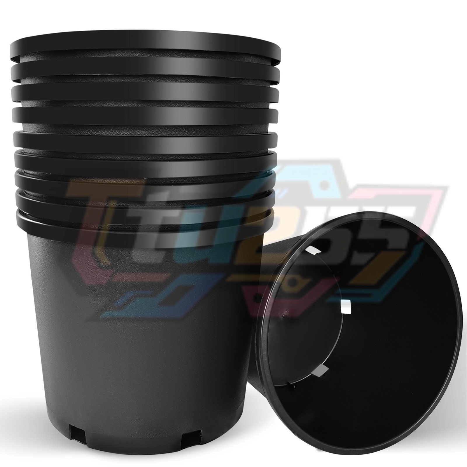 10 PCS 10 Gallon Premium Plastic Garden Plant Nursery Pots Heavy Duty