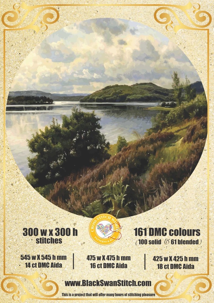 Rural landscape 454 - Chart Counted Cross Stitch Pattern