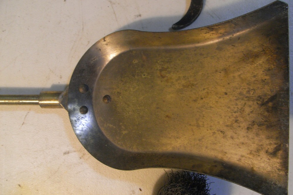 vintage Fire place 3 pc tool set brass