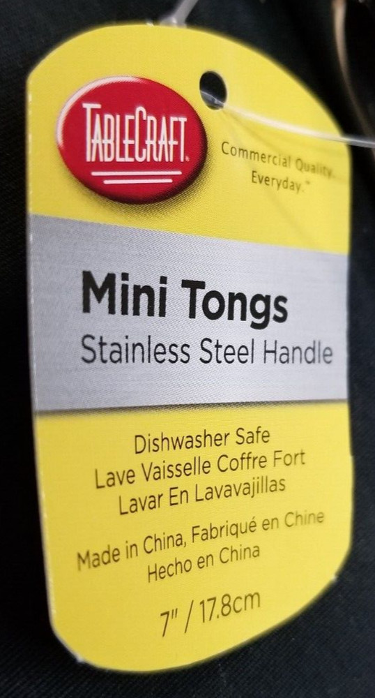 Tablecraft 7" Mini Tongs