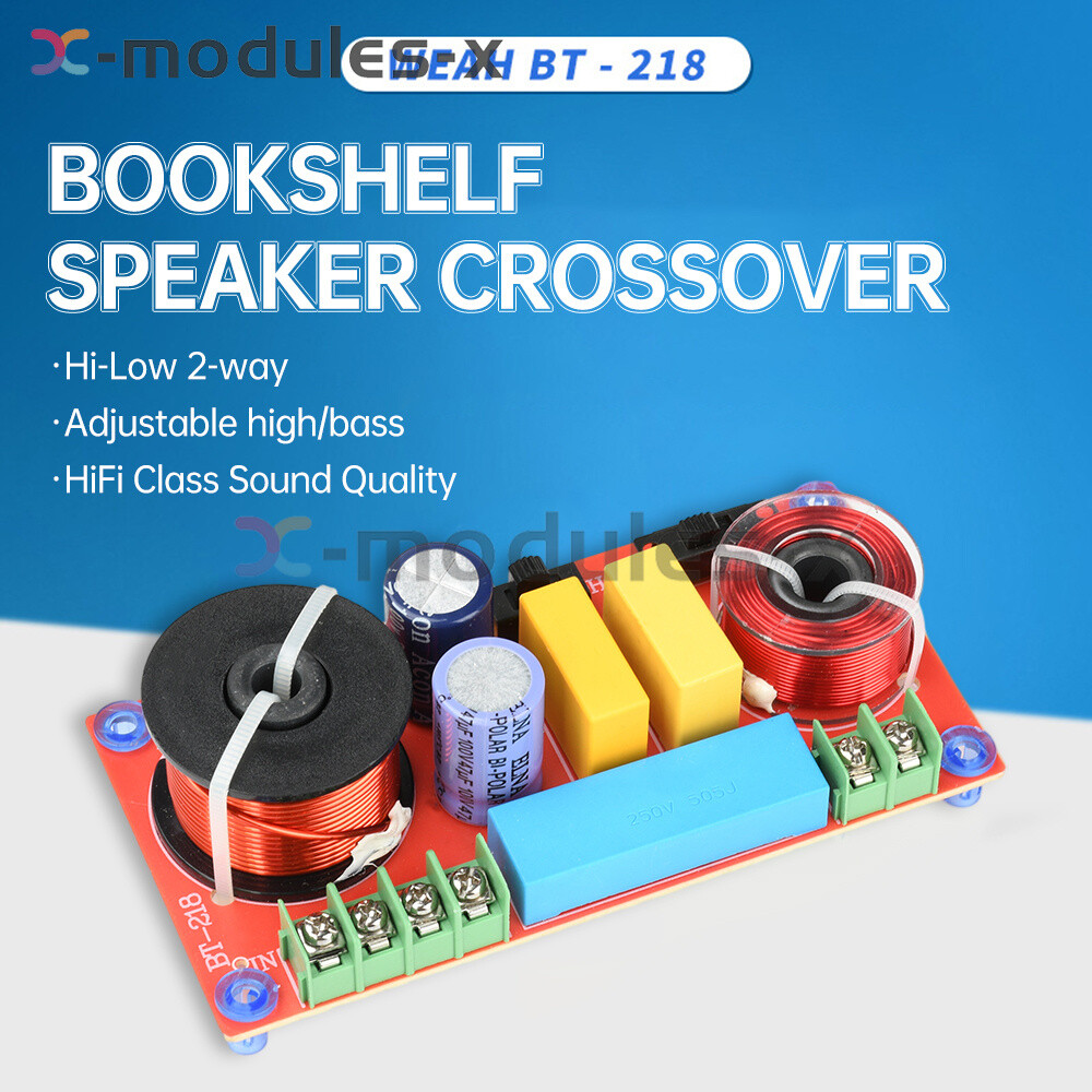HiFi Bookshelf Speaker Crossover Adjustable 2-Way High Low Frequency Divider