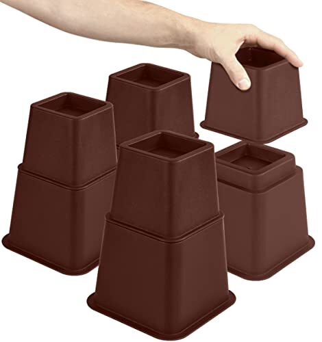 Adjustable Bed Risers, Stackable Frame Furniture Risers, 3, 5 or 8 Inch Height