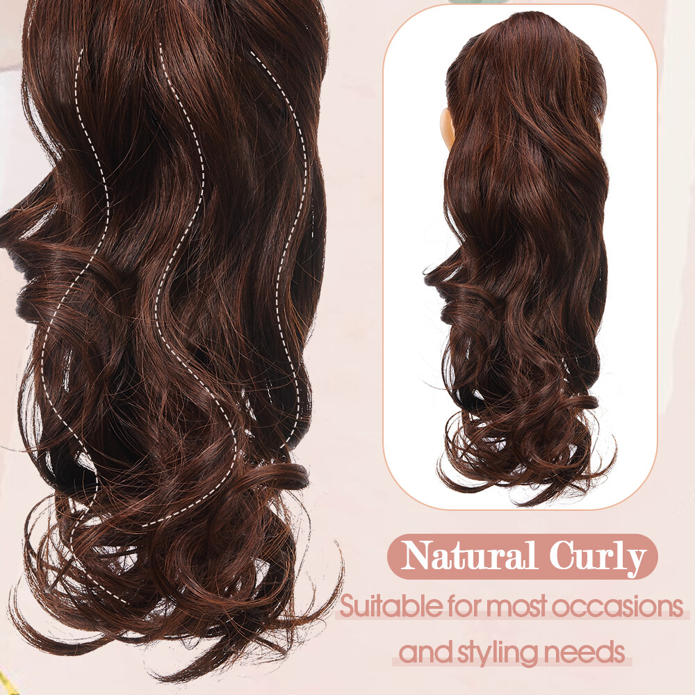 Claw Clip Wavy Ponytail Extensions As Human Pony Tail Long Hair Hairpiece Real