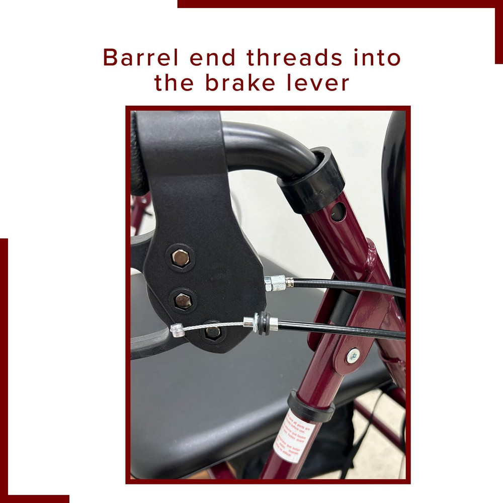 Alveytech 34" Walker Brake Cable Replacement - for Most Mobility Rollators, Tran