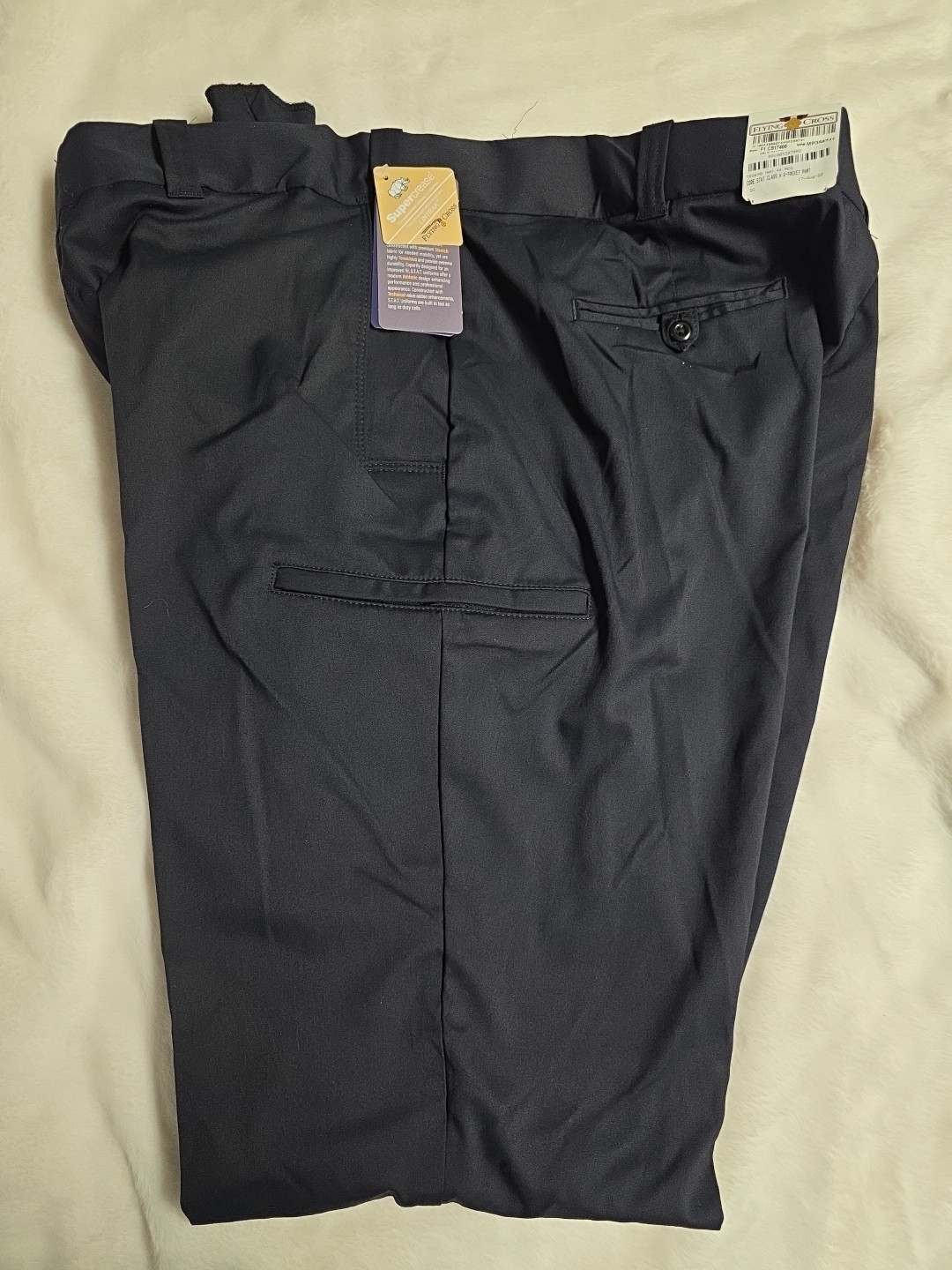 Mens 44 Reg, Dark Navy, Unhemmed Flying Cross Class A 6 Pocket, Uniform Pants