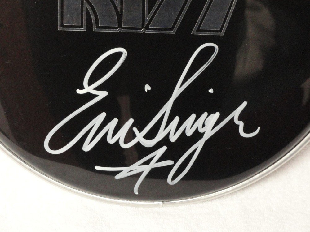 KISS NAVY ERIC SINGER Autographed 12” DRUM HEAD Official