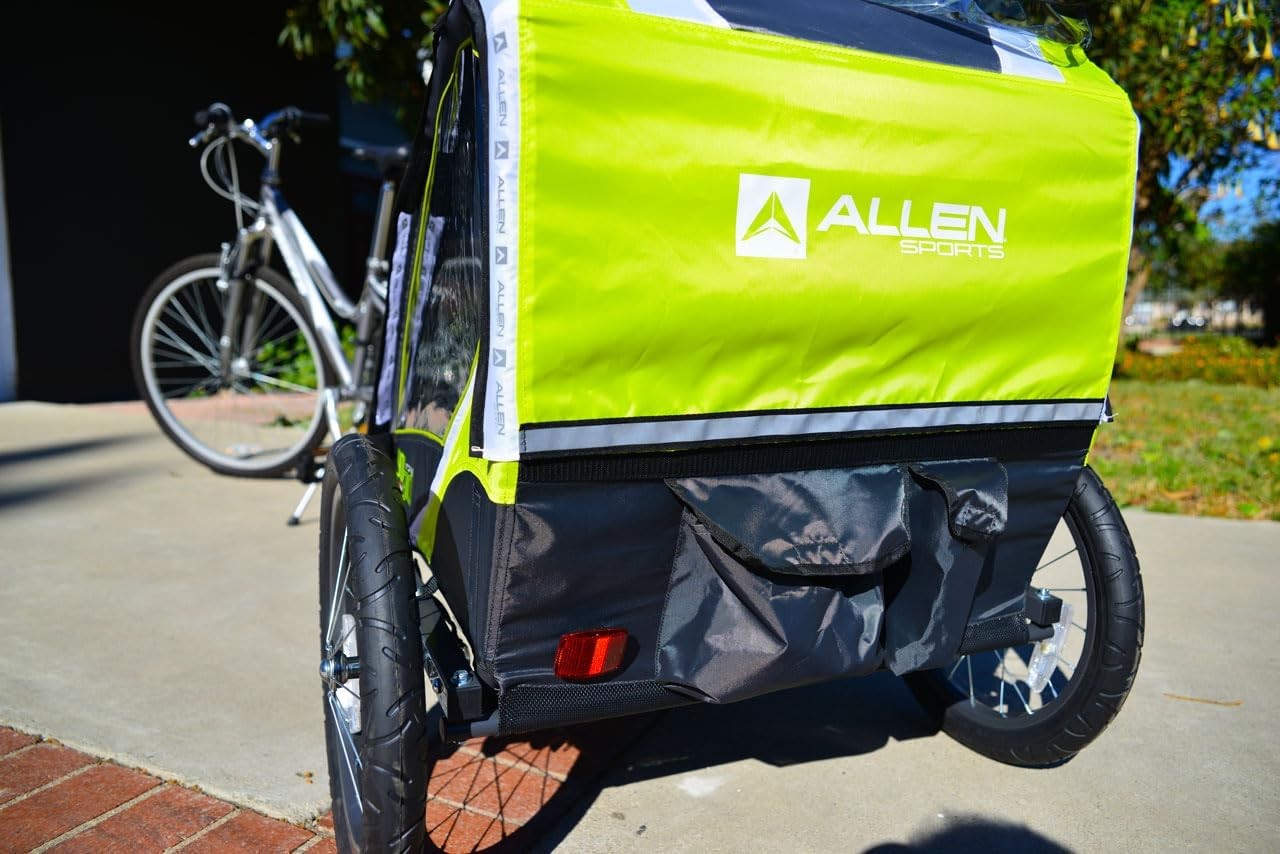 Allen Sports Deluxe Steel Child Trailer - Green (Open Box)