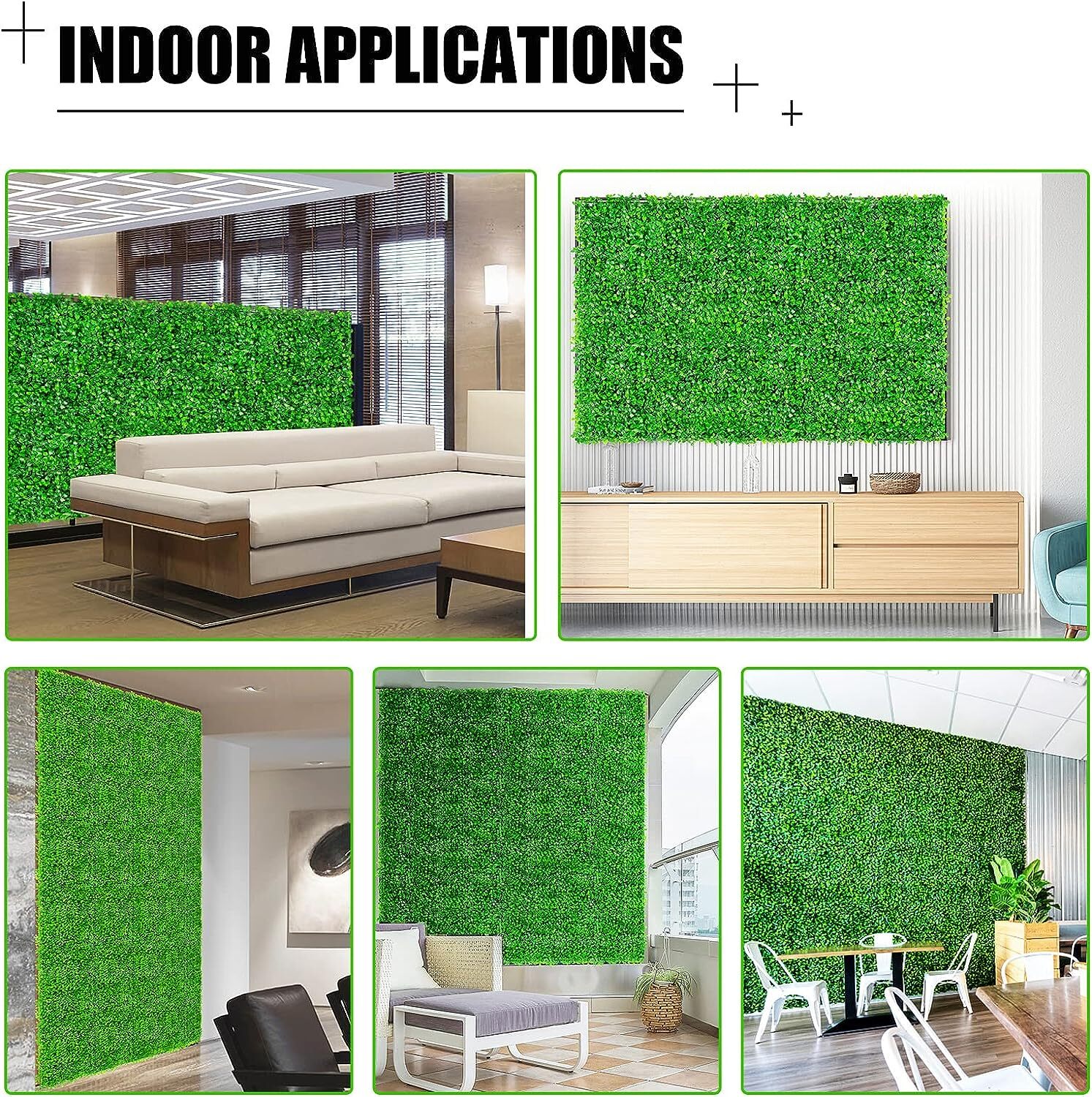 12/24PC Artificial Boxwood Mat Wall Hedge Decor Privacy Fence Panels Grass 24x16