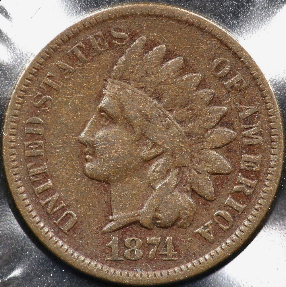 1874 INDIAN HEAD ONE CENT #2893