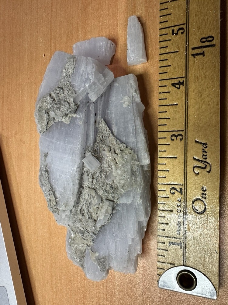 Anhydrite.   Light Blue Gray Color.