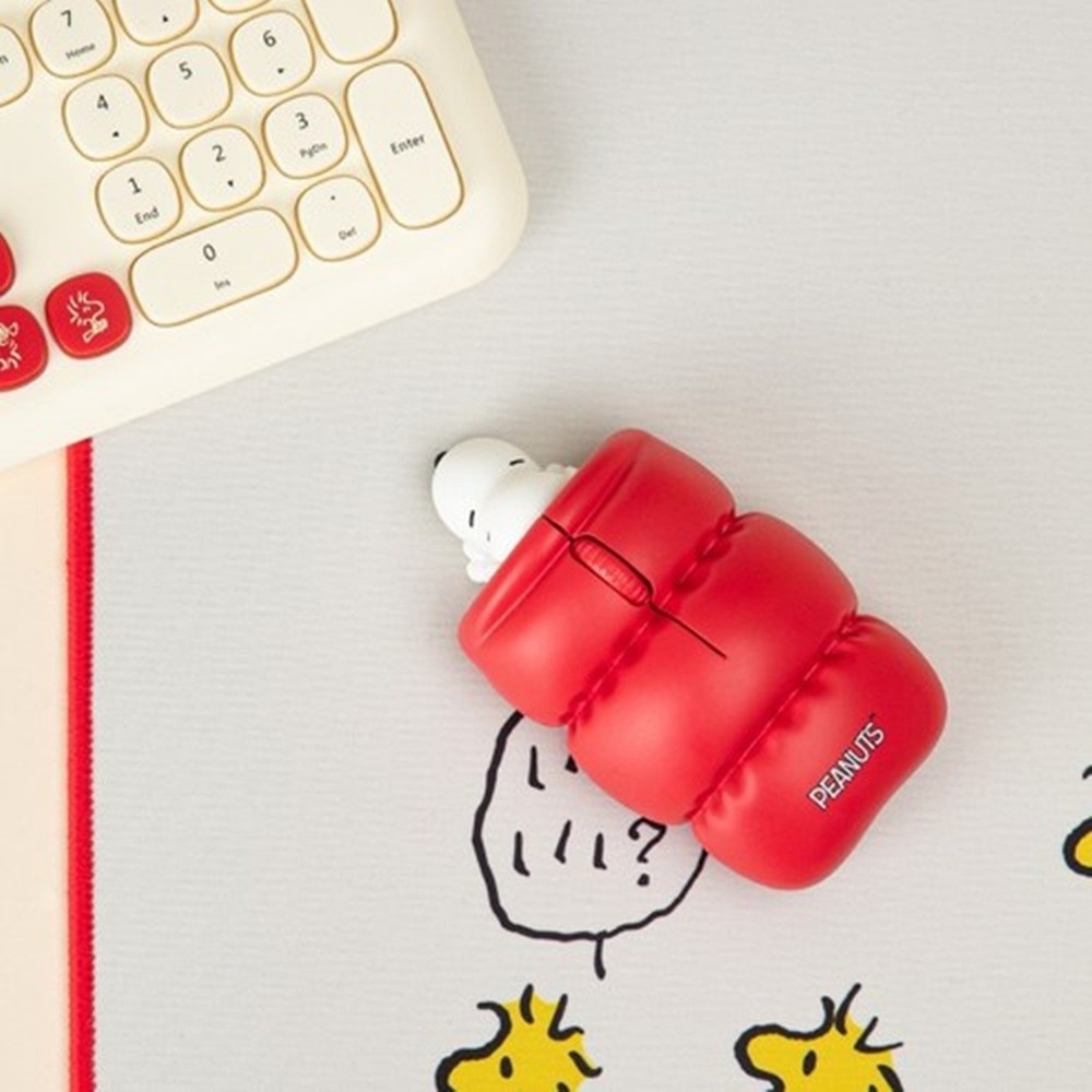Snoopy Peanuts Figure Design Multi Pairing Silent Bluetooth Mouse Pad Set Royche