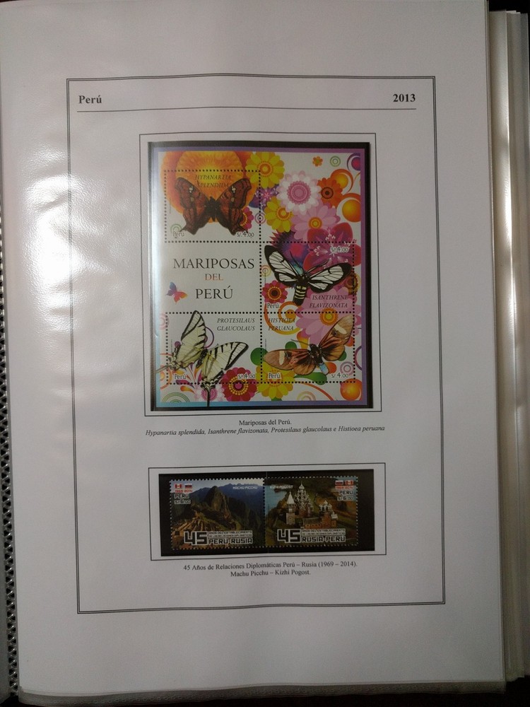 PERU stamp album pages INDIVIDUAL years between 2001-2021 PDF format sellos