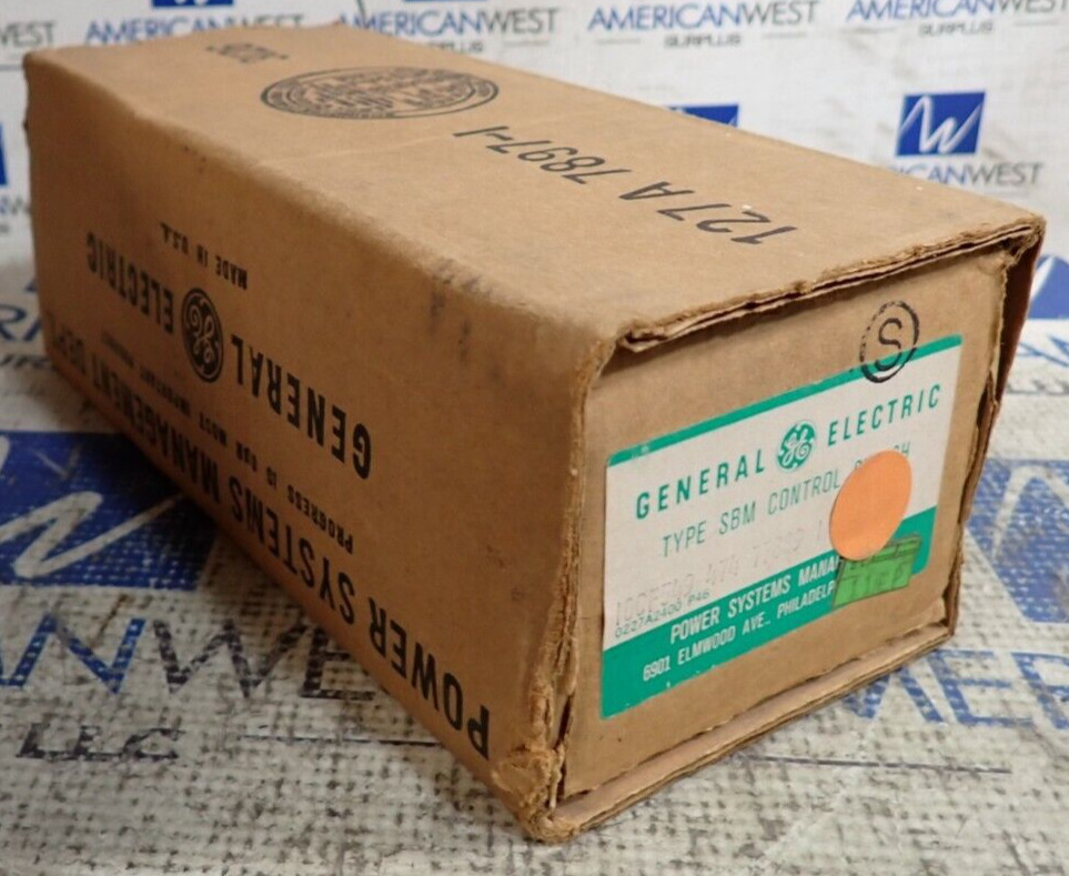 NEW - GE 10CF549 474 77889 1 Type SBM Control Switch